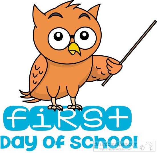 550x536 First Day Of School Clipart School Clipart First Day Of School Owl