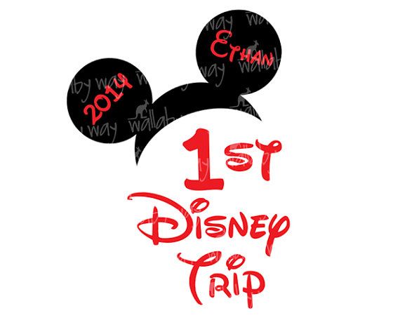570x456 First Trip To Disney Mickey Ears Printable Iron On Transfer Or Use
