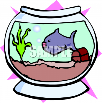 346x350 Pet Fish Bowl Clipart