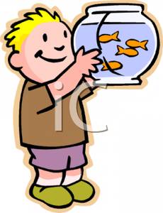 230x300 A Boy Holding A Fish Bowl Full Of Goldfish