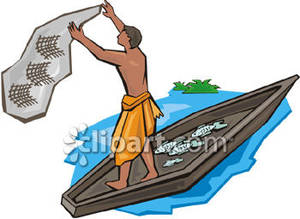 300x219 Fishing Rod Clipart Fisherman Net
