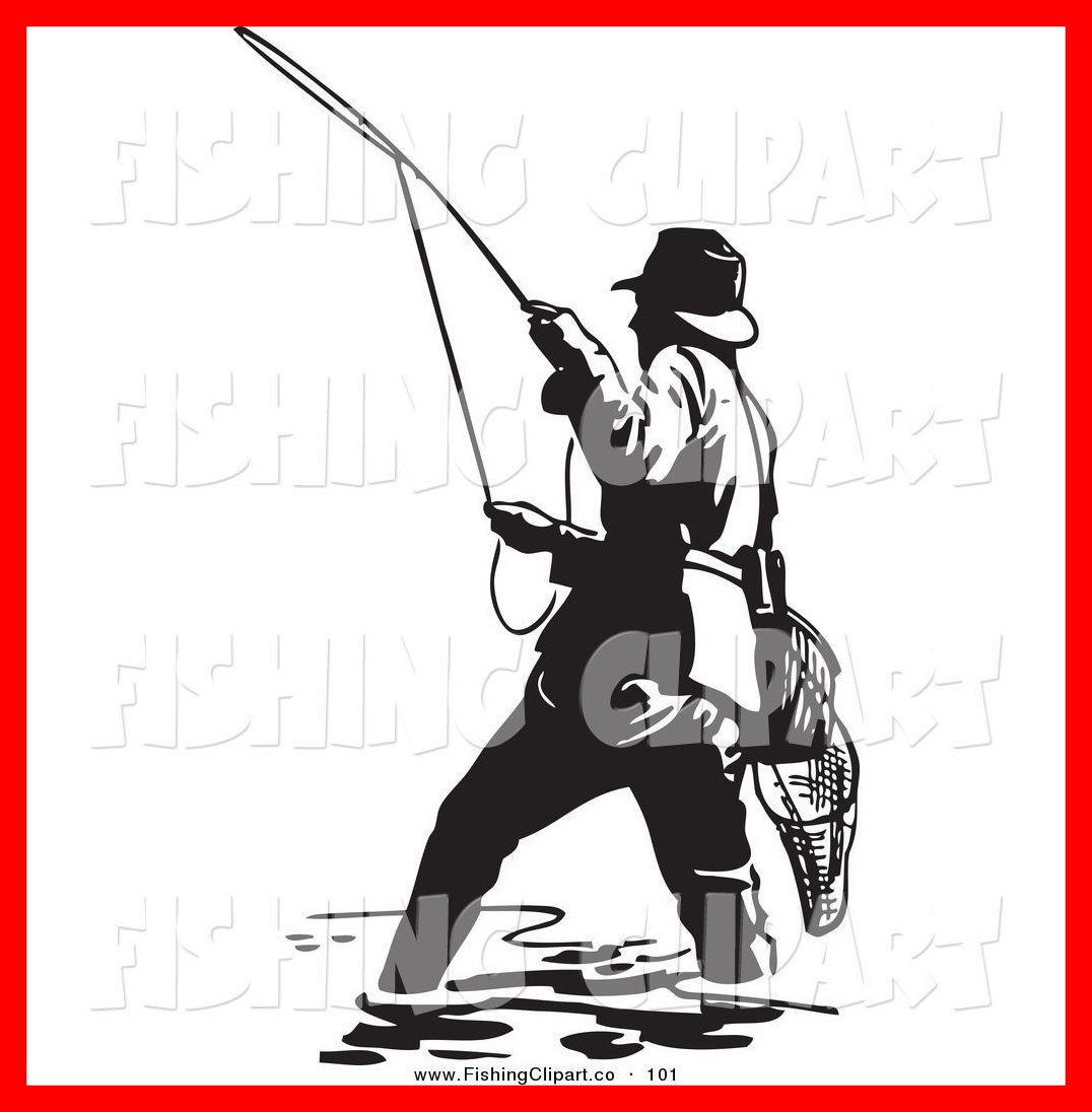 1076x1096 Unbelievable Fisherman Clipart Clip Art Of A Sporty Black