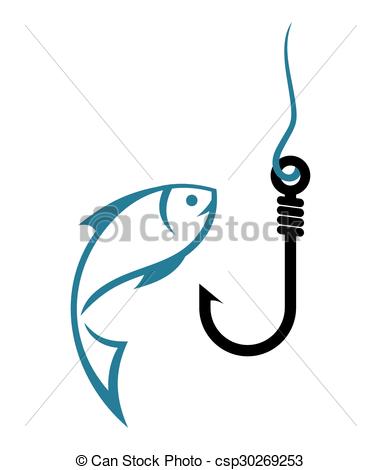 381x470 Fishing Hook And Fish Clipart Vector