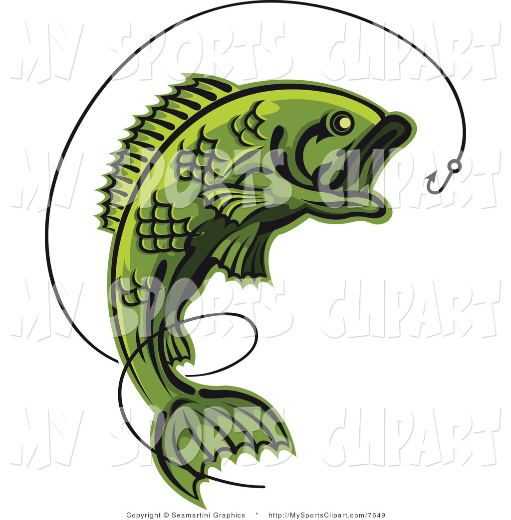 1024x1044 Sports Clip Art Of A Fish And Hook With Line By Vector Tradition