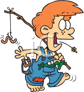 323x350 Hillbilly Boy With A Fishing Pole And A Frog In His Pocket