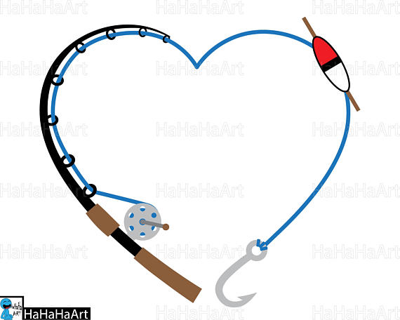 570x456 Heart Fishing Rod Clipart Cutting Files Svg Png Jpg Dxf