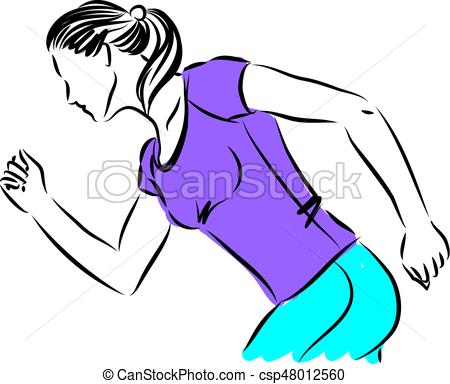 450x384 Fitness Woman Vector Illustration Clip Art Vector
