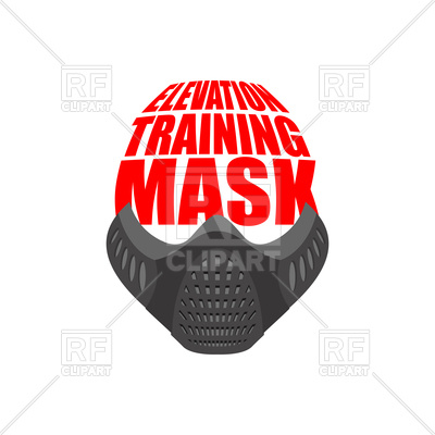 400x400 Elevation Training Mask For Fitness Royalty Free Vector Clip Art