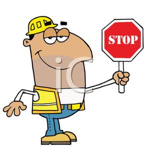 299x300 Clipart Picture A Hispanic Construction Worker With A Five O