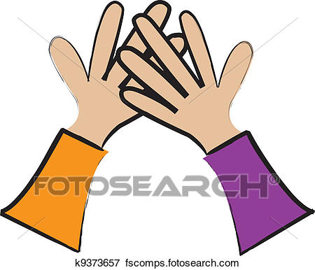 450x386 Luxurious And Splendid High Five Clipart Clip Art Of K9373657