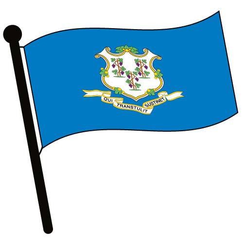 500x500 Connecticut Waving Flag Clip Art