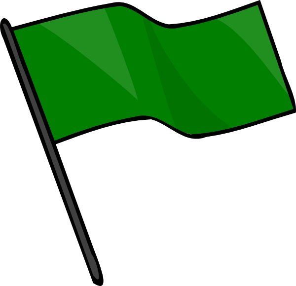 600x580 Green Flag Clip Art