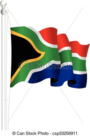 313x470 South Africa National Flag Vector Clip Art