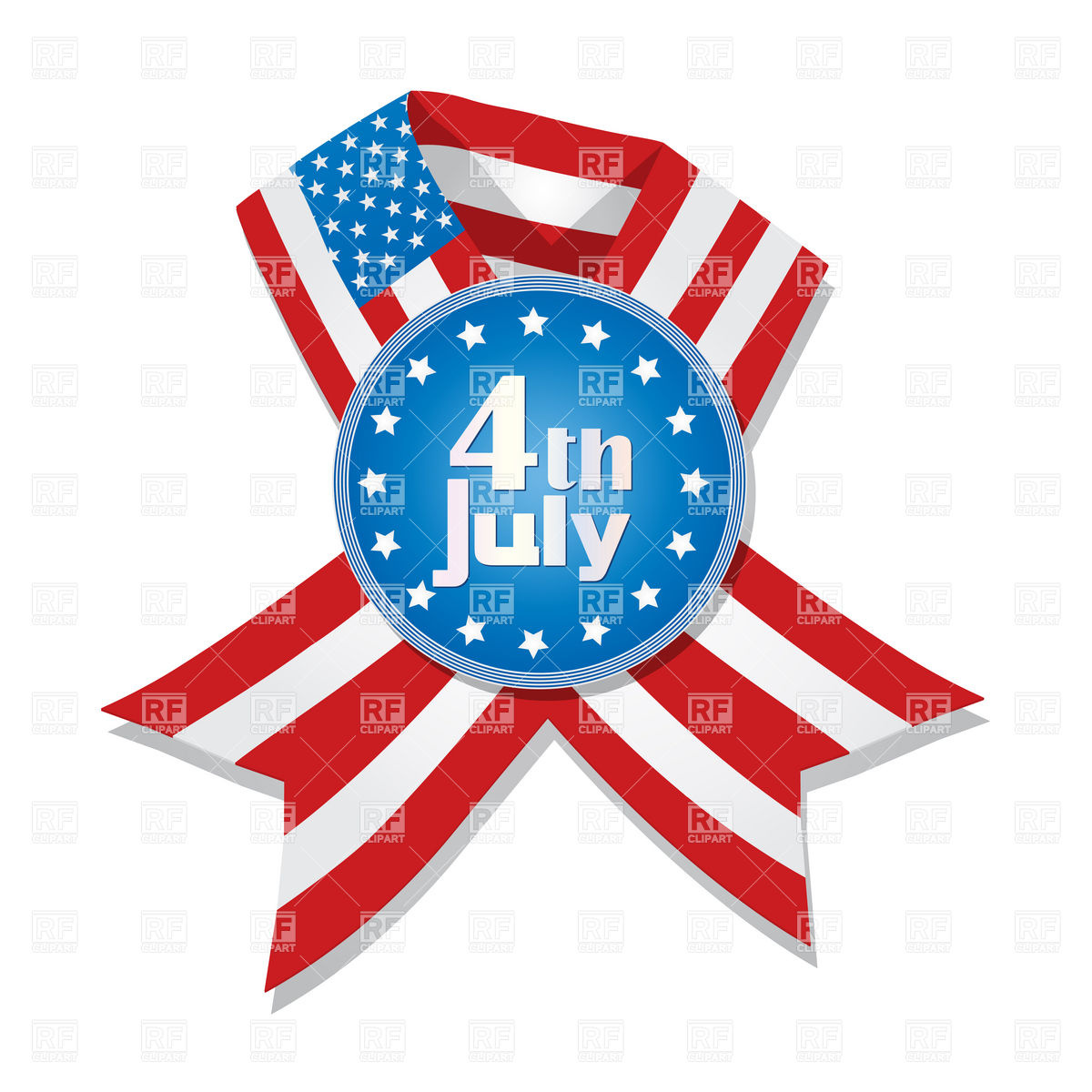 1200x1200 Badge And Ribbon With Usa Flag Royalty Free Vector Clip Art Image