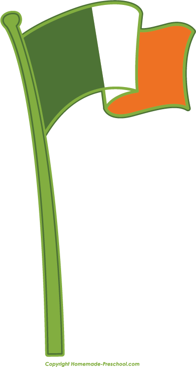 398x746 Irish Flag Clipart