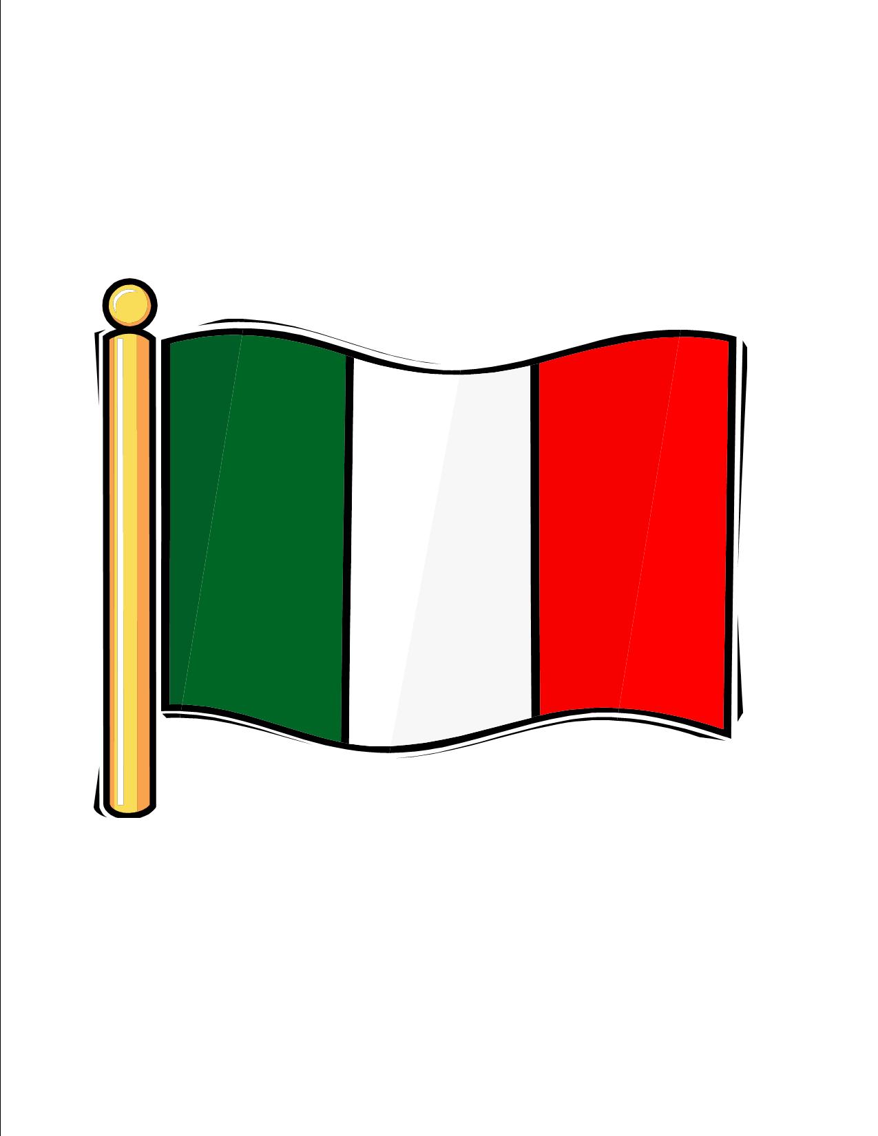 1275x1650 Italian Flag Clip Art Free Clipart