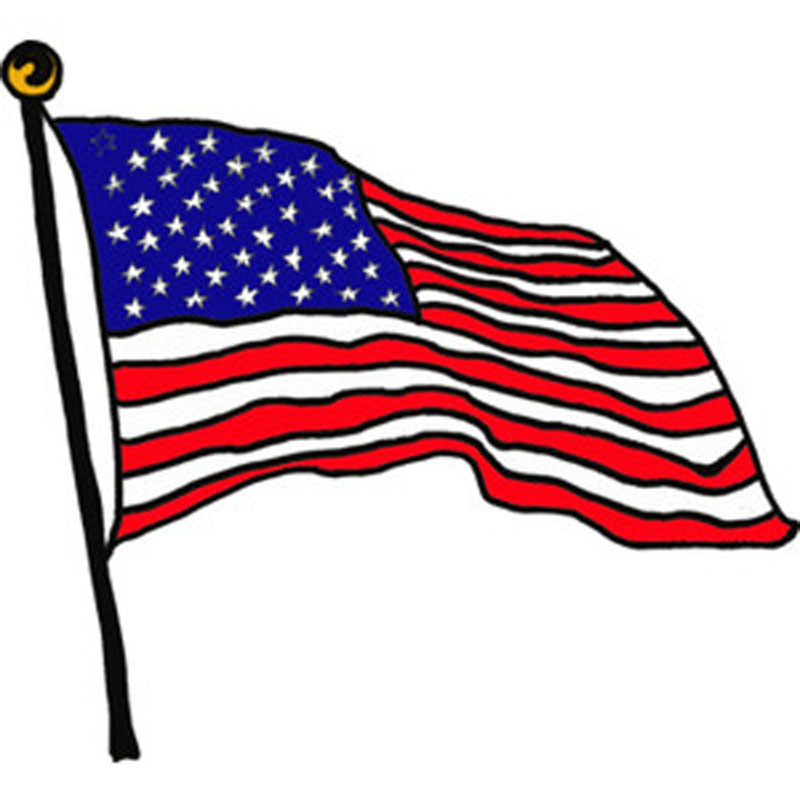 800x800 American Flag Clipart Animated