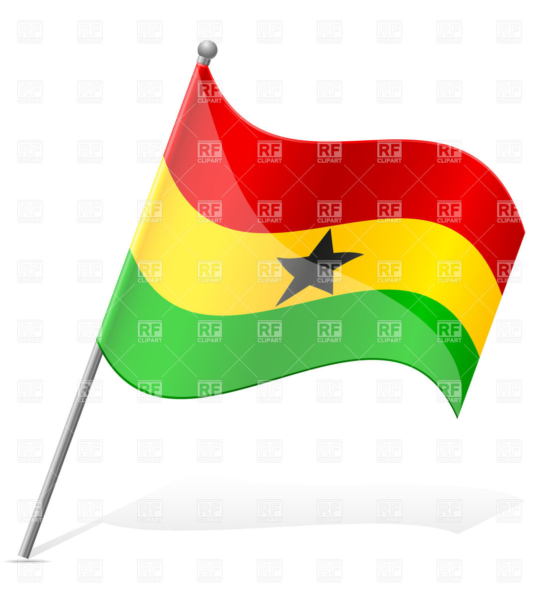 1086x1200 Wavy Flag Of Ghana