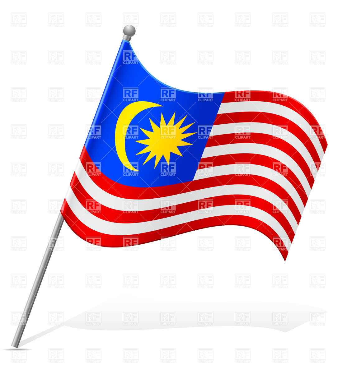 1086x1200 Wavy Flag Of Malaysia