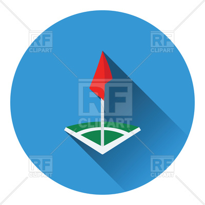 400x400 Icon Of Football Field Corner Flag Royalty Free Vector Clip Art