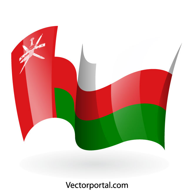 660x660 Oman Flag Vector Clip Art