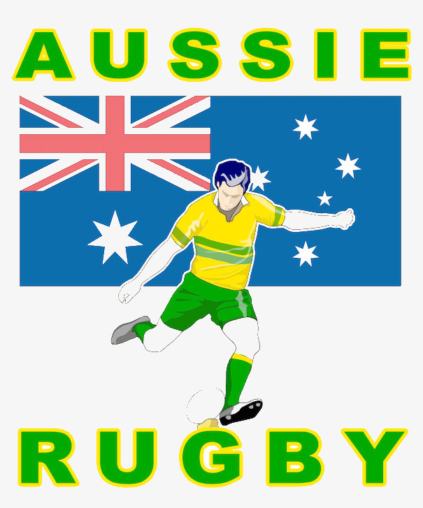605x727 Australian Rugby Player Behind The Flag, Australian Flag, Flag