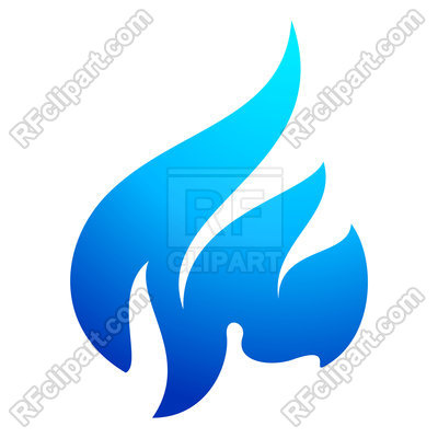 400x400 Flame Blue Icon On A White Background Royalty Free Vector Clip Art