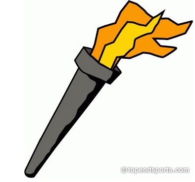 394x368 Olympic Relay Torch Clipart
