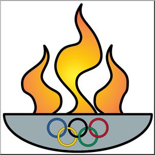 304x304 Clip Art Olympic Flame Color I Abcteach