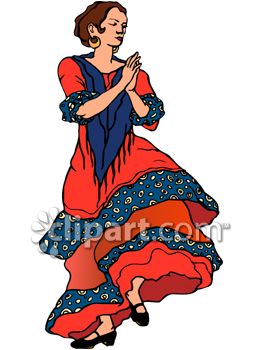 263x350 Clipart Picture Of A Spanish Dancer