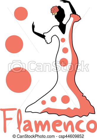 329x470 Design Of Flamenco Girl Illustration Clipart Vector