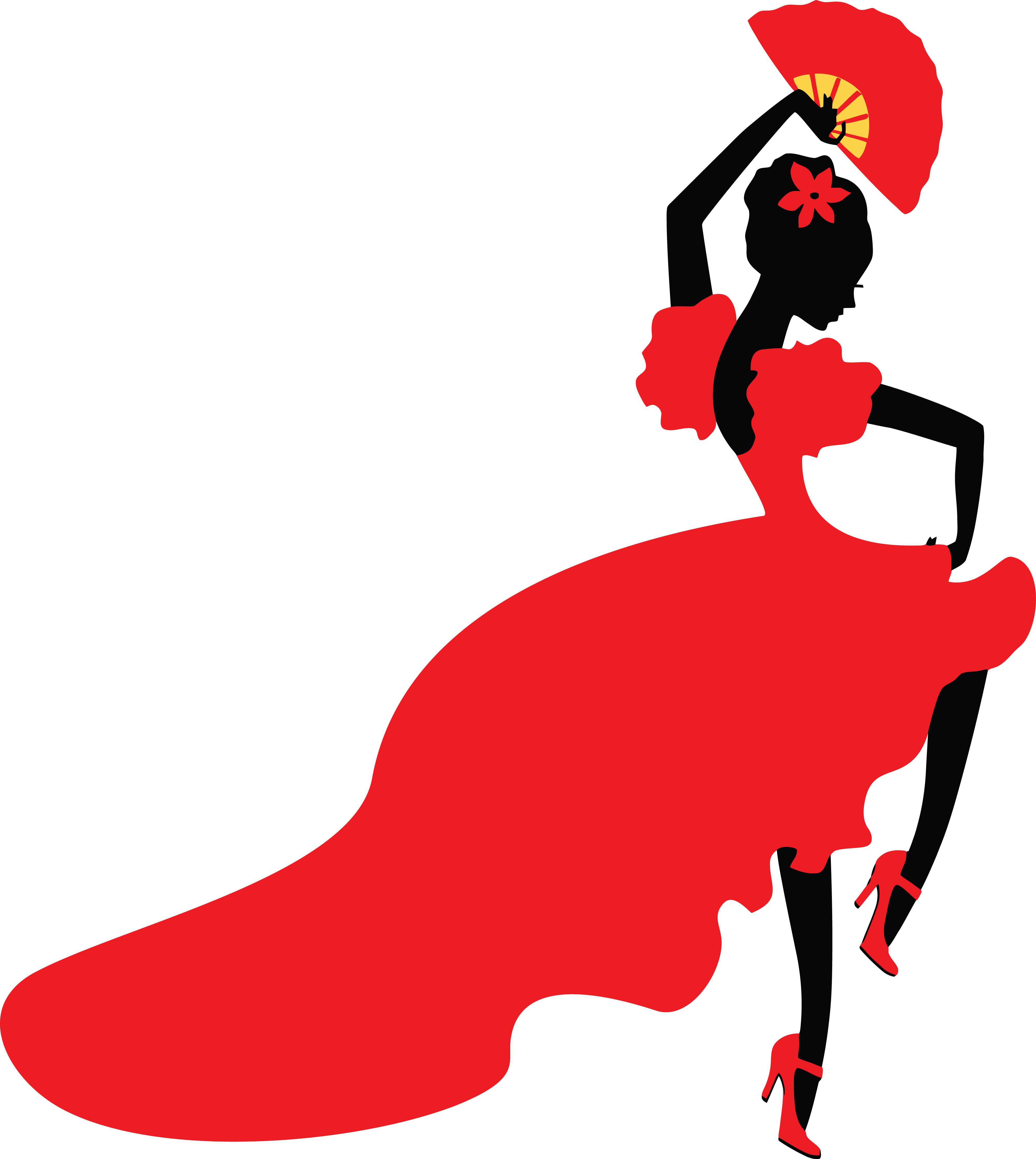 4000x4475 Free Clipart Of A Flamenco Dancer