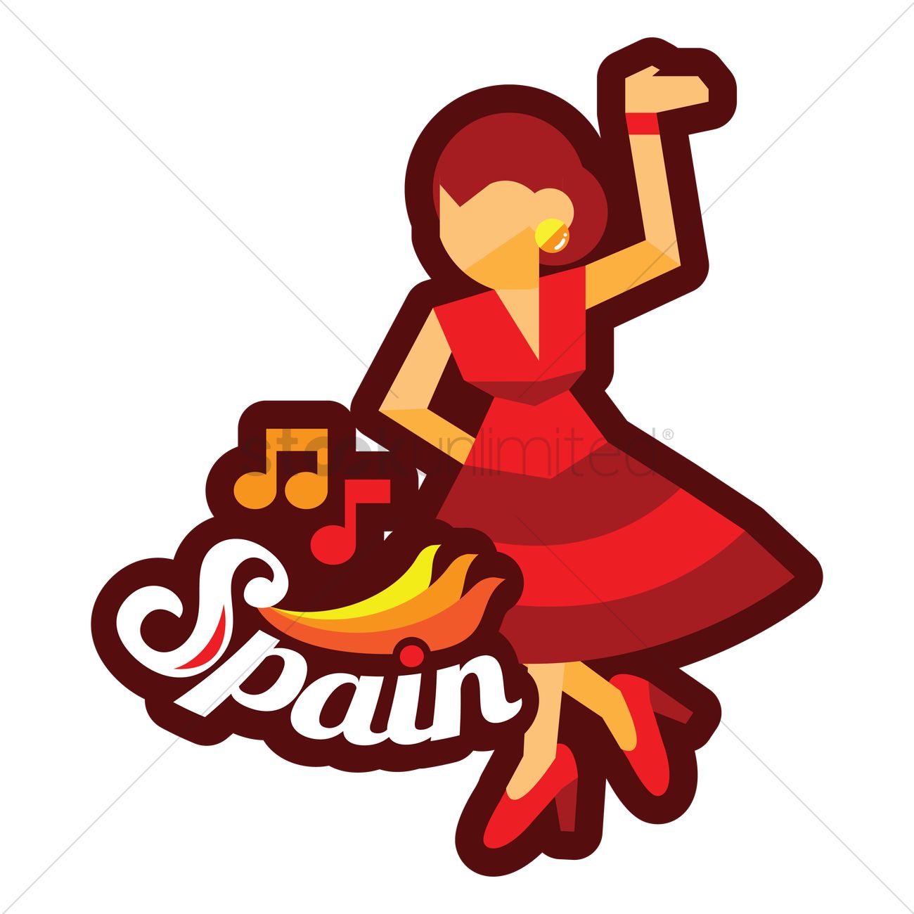 1300x1300 Free Flamenco Dancer Vector Image