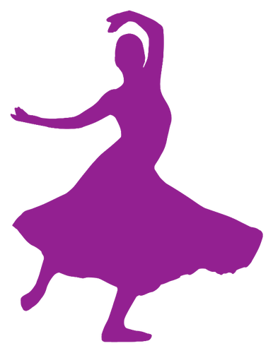 386x500 Purple Flamenco Dancer Public Domain Vectors