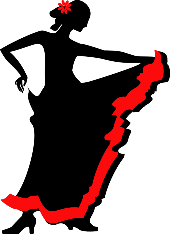583x800 Flamenco Dance Silhouette Clip Art