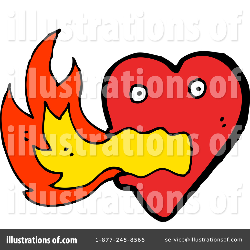 1024x1024 Flaming Heart Clipart