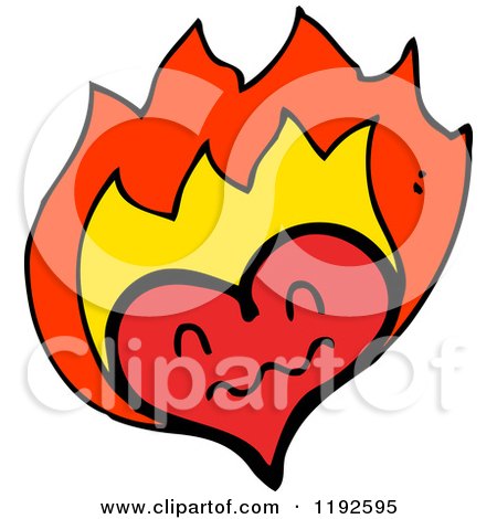 450x470 Flaming Heart Posters, Art Prints By Lineartestpilot