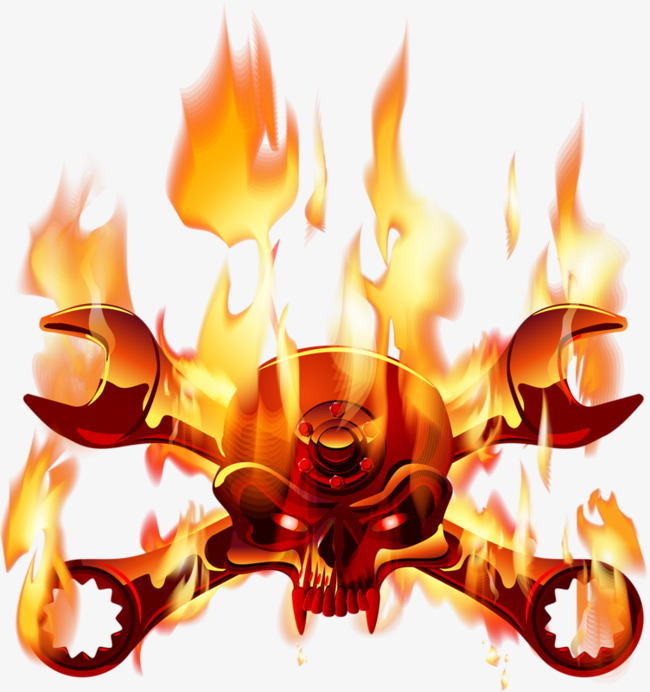 650x692 Flaming Skull, Furious, Skull, Color Png Image And Clipart