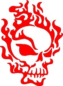221x300 Flaming Skull Vinyl Decals Car Stickers (4 X 5 Facing Right) Ebay