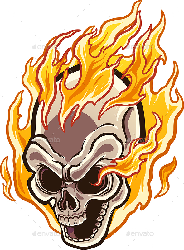 Flaming Skull Clipart at GetDrawings | Free download