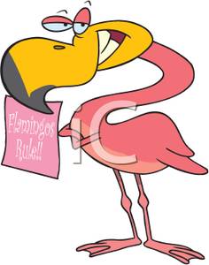 236x300 A Boasting Flamingo Clipart Picture