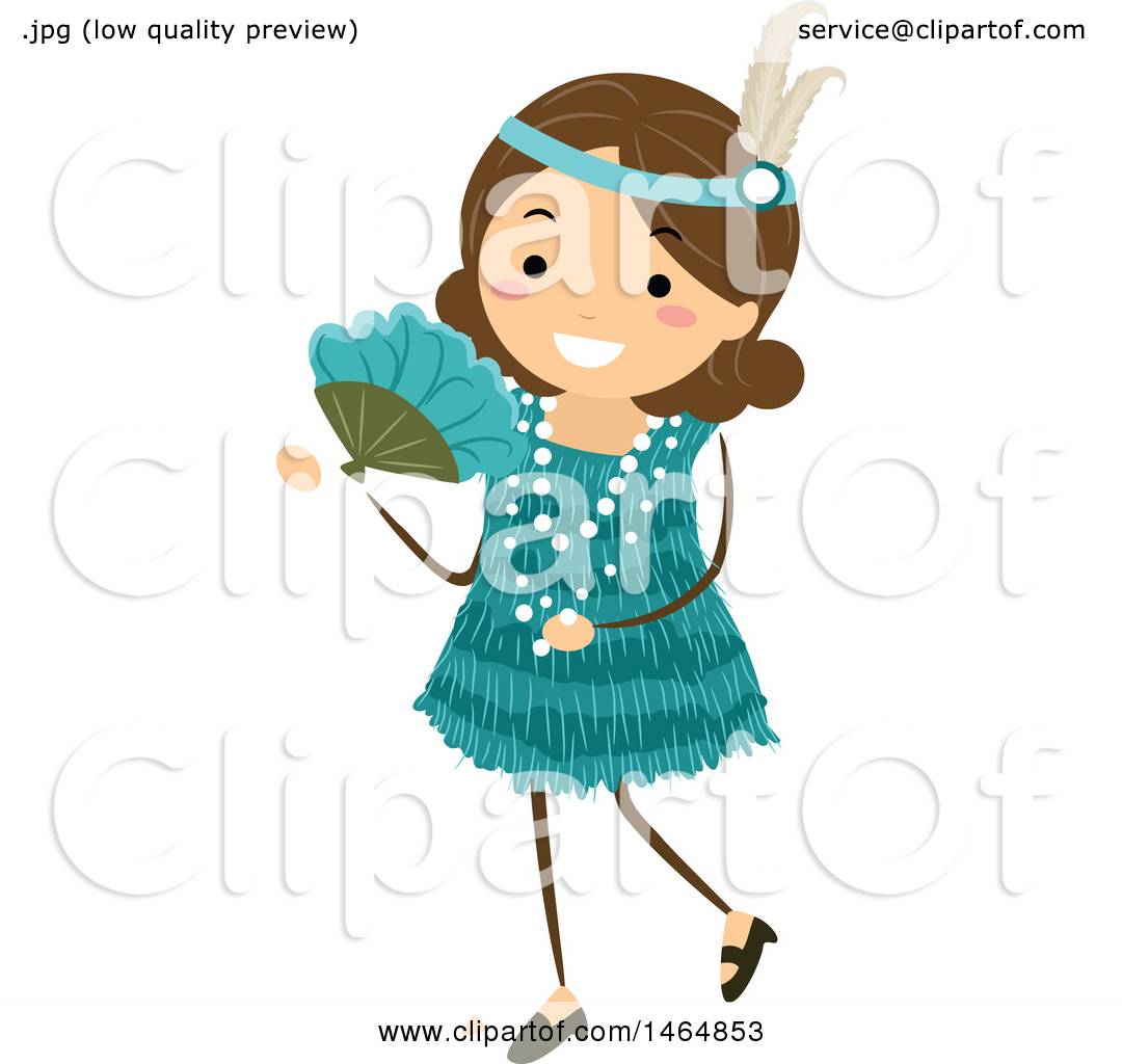 1080x1024 Clipart Of A Flapper Girl In A Teal Dress