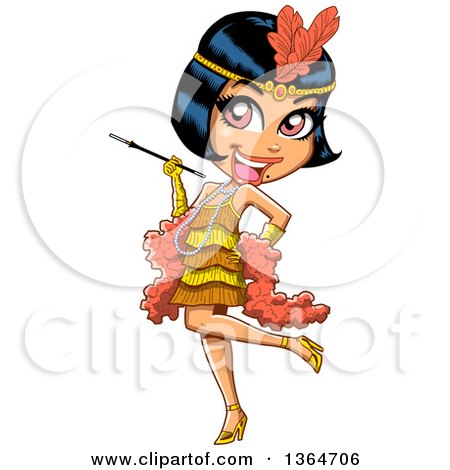 450x470 Clipart Of A Retro Flapper Woman In Profile