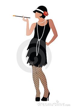 236x354 1920s Flapper Woman Model By Enchantedgal Stock