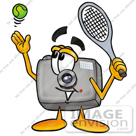 450x450 Clip Art Graphic Of A Flash Camera Cartoon Character Preparing