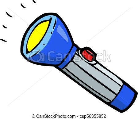 450x390 Doodle Blue Flashlight On A White Background Vector Clipart