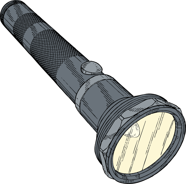 600x595 Flashlight Clip Art Free Vector 4vector
