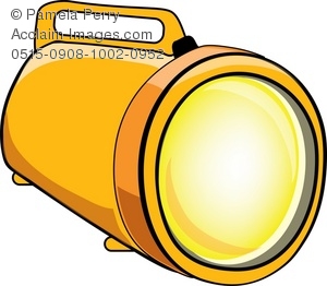 300x262 Heavy Duty Flashlight Royalty Free Clip Art Picture