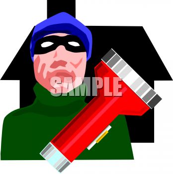 348x350 House Burglar Holding A Flashlight