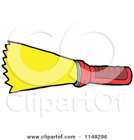 450x470 Cartoon Of A Shining Flashlight